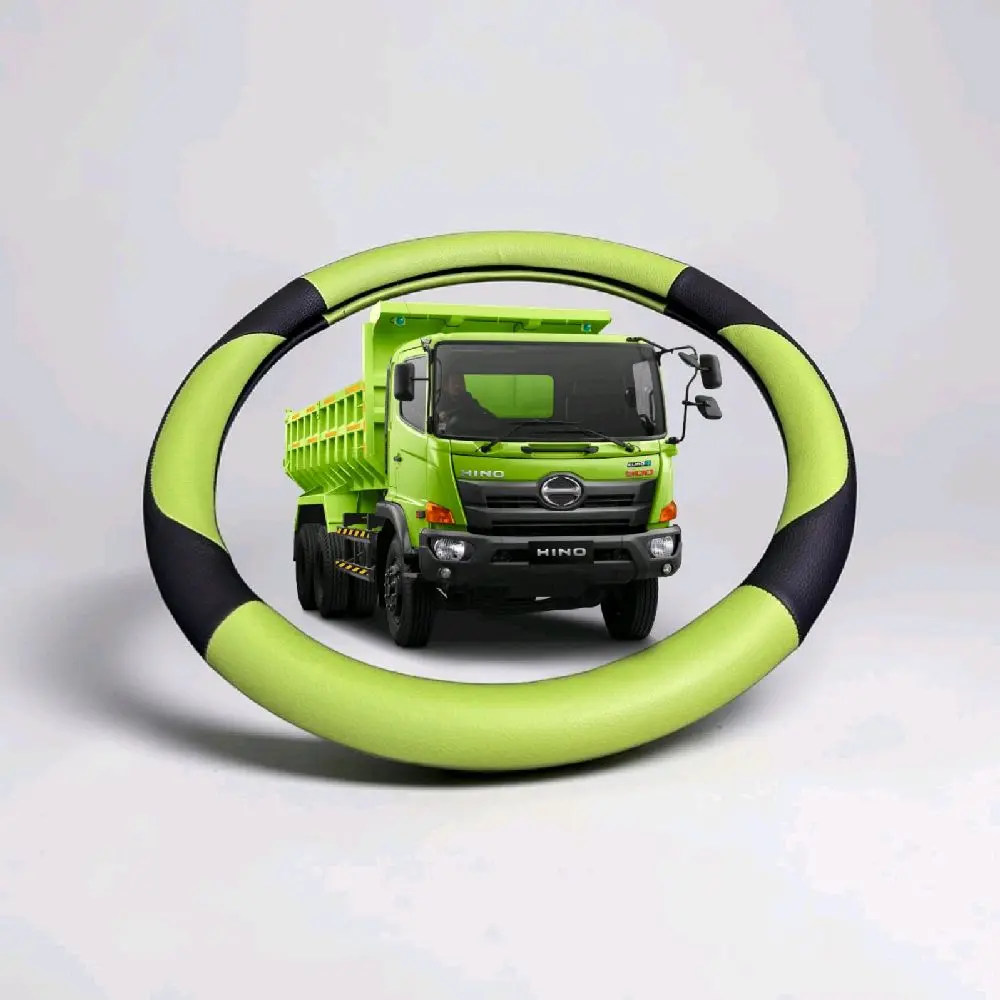 cover setir mobil truk fuso hino.fuso orean bahan dari karet dilapis dengan oscar sintetis nyaman untuk di genggam