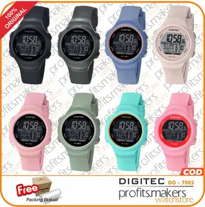 DIGITEC DG 7082 / DG-7082 / DG7082  Watch Jam Tangan ORIGINAL Rubber Stopwatch