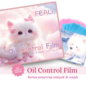 FEALI Oil Control Film Kertas Minyak Wajah Portable - Oil Control 3in1 Kertas Minyak + Puff + Cermin