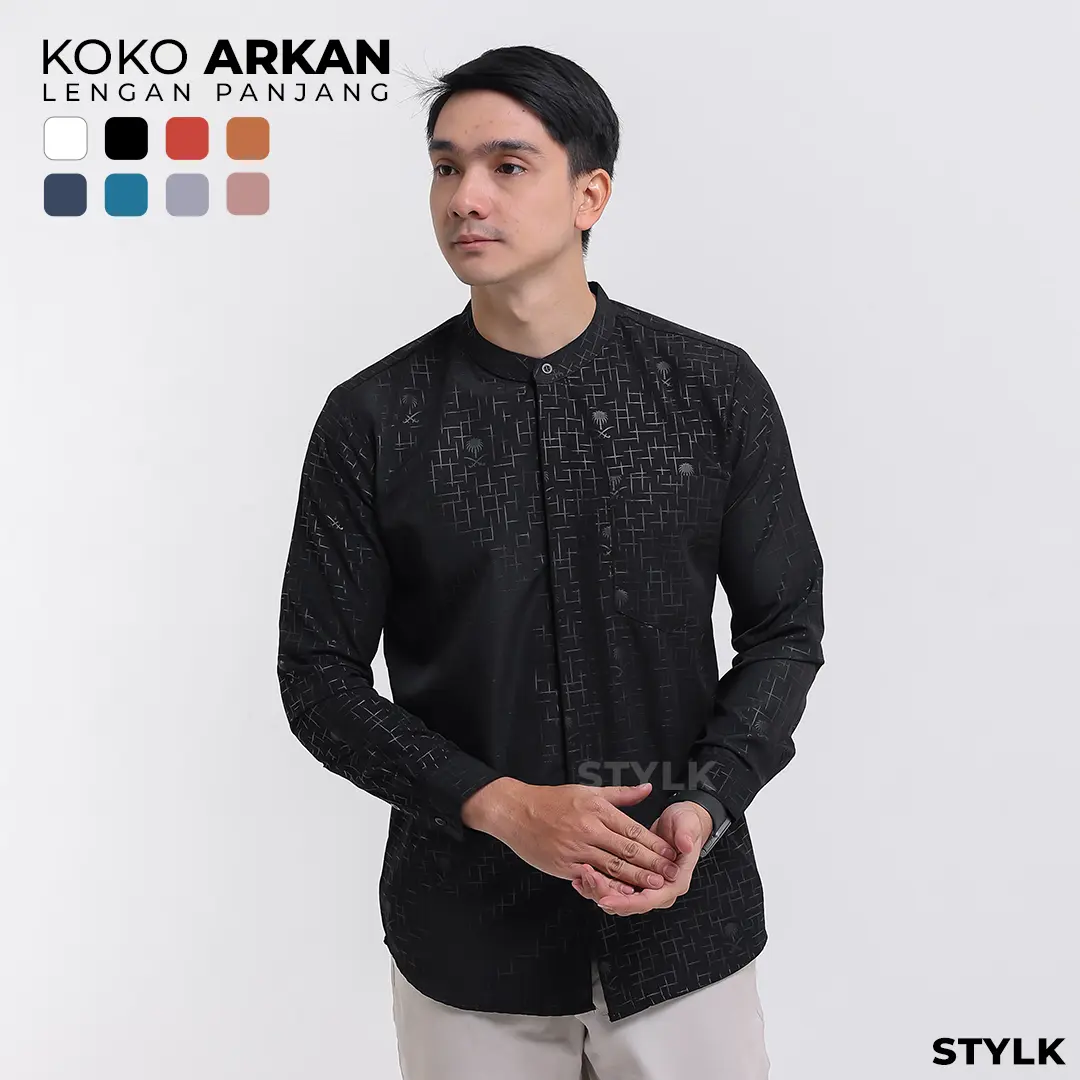 Koko Embos Arkan Hitam Panjang - Stylelaki