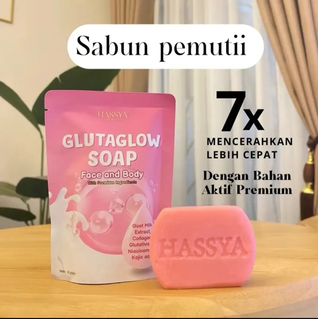GLUTA GLOW FACE & BODY HASSYA BODYSKIN Glutathione Niacinamide Mencerahkan