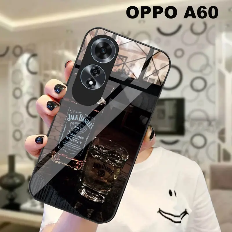 Armorcase Softcase Glass Kaca Kilau Opp*  A60 Terbaru Casing Handphone Pelindung Camera Protect (905) 4