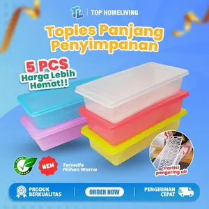 (SET 5PCS) Toples Panjang Food Grade Tempat Ikan Buah Sayur Serbaguna (SET 5PCS) Toples Panjang Food Grade Tempat Ikan Buah Sayur Serbaguna