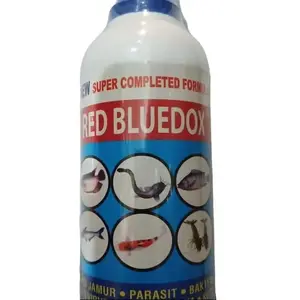 Red Bluedox Obat Ikan Ternak 500 ml Anti Jamur Parasit Bakteri Virus Kuman Luka Kutu Untuk Gurame Lele Koi Udang red blue dox