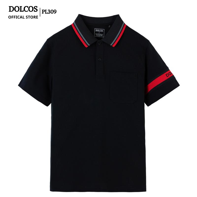 ÁO POLO Nam thêu logo bo tay Thanh lịch sang trọng lịch lãm 95% cotton co dãn 4 chiều PL309 DOLCOS