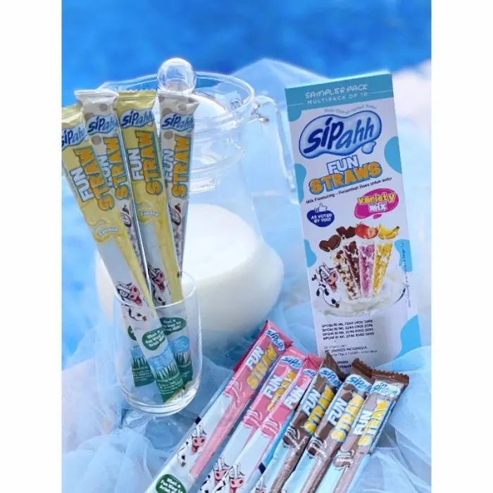 Sipahh Fun Straw 1pcs Cookies & Cream sedotan rasa Makanan 4