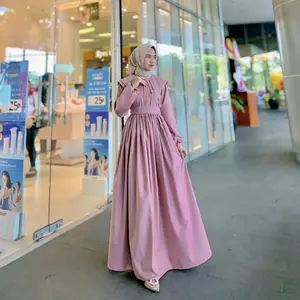 Meiraadress New Produk Katun Toyobo Premium  Dress Harian Simple Elegant Ibu Menyusui Wudhu Kancing