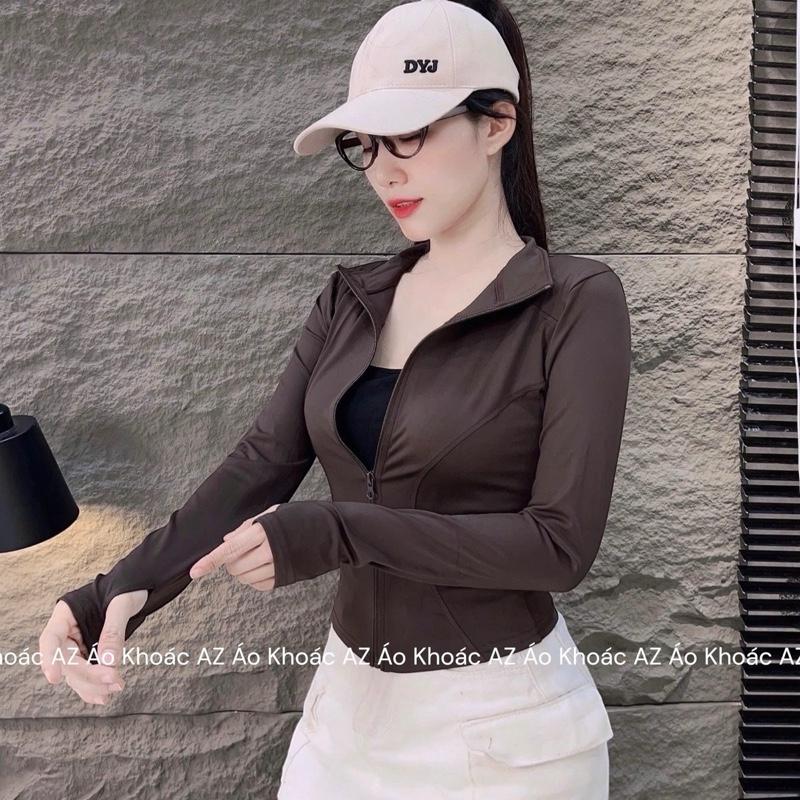[Form Nhỏ - Tăng size] [36-65kg] Áo Khoác Nữ Tập Gym, Yoga. Áo Khoác Ko Nón Thun Lạnh [TT21]. Áo Khoác Nữ Ko Nón Ôm Body Mẫu Mới [3  Đồng Sport Chạy Bộ]