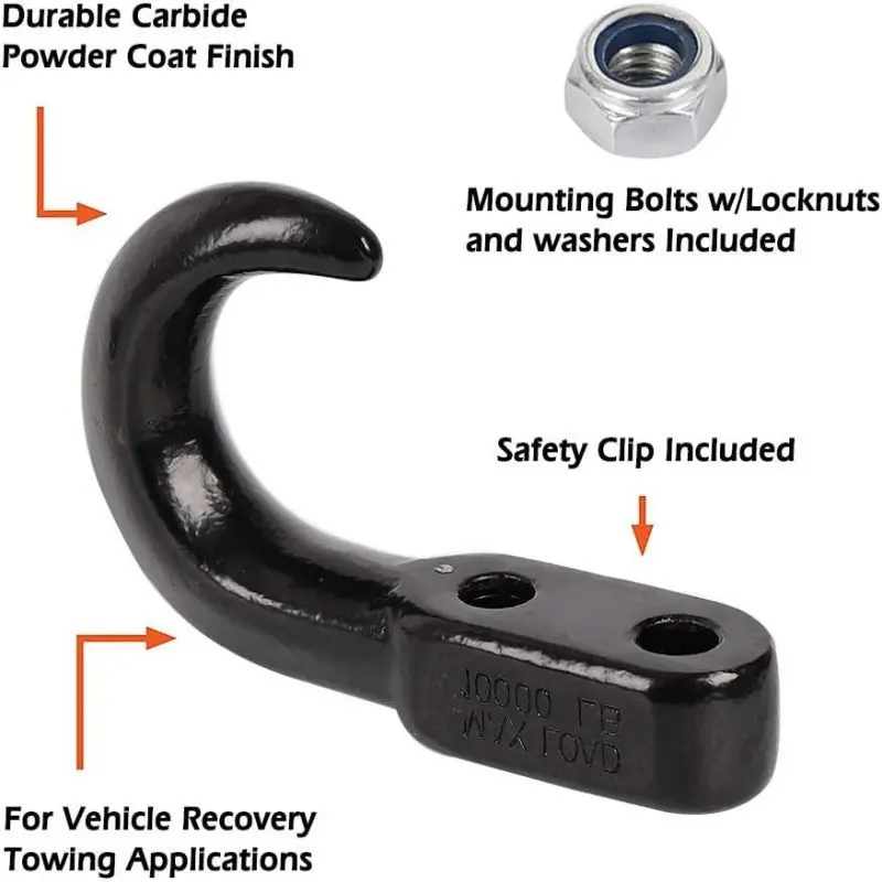 Towing Hook Towing Mobil 10000lbs Car Kait Trailer Sepotong Lidah Kait Traksi Mobil 2
