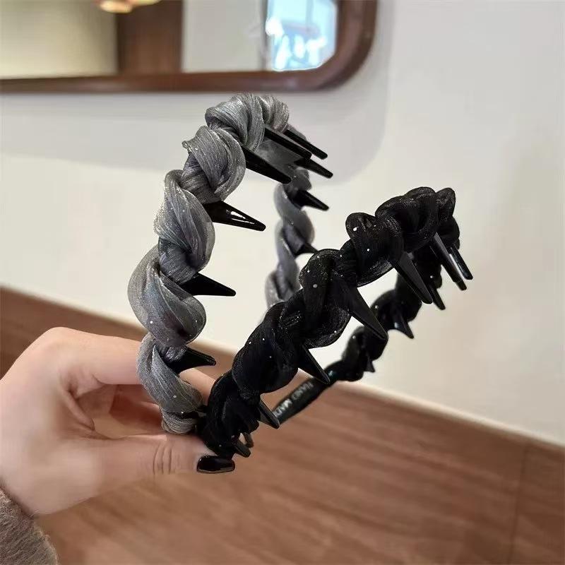 Băng Đô Sợi Ngọc Trai, Quyến Rũ, Dành Cho Nữ, Phong Cách Mới 2025, Dễ Phối Đồ Cho Các Hoạt Động Ngoài Trời, Băng Đô Chống Áp Lực Cao Cấp, Có Răng Chống Trượt