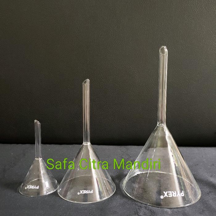 Jual Corong Kaca Pyrex 50mm 60mm 75mm 90mm 100mm 150mm Funnel Glass ...