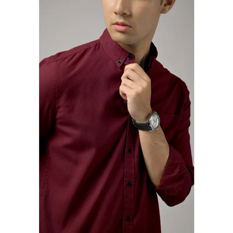 Ans Store Kemeja Polos Pria Lengan Panjang Kemeja Marun Pria Kemeja Pria Casual Distro Premium Quality Slimfit Dewasa kasual White atletis ukuran l unsisex xl z6 2