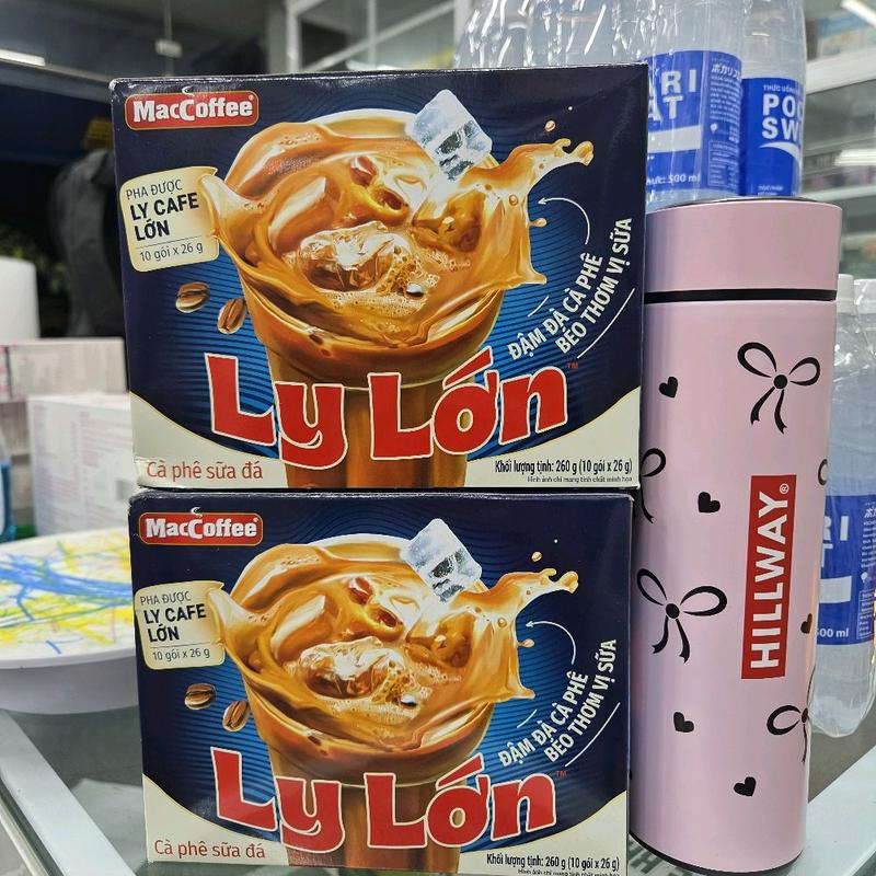 (MUA 2 HỘP TẶNG 1 BÌNH GIỮ NHIỆT INOX) 2 hộp cà phê sữa đá Ly Lớn 20 gói x 26g tặng 1 bình giữ nhiệt inox 304