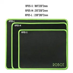 Robot MousePad Anti Slip RP05 Gaming Polos Hitam Murah Rubber Original