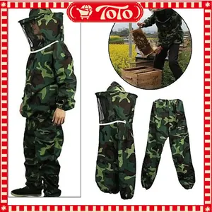 Jaket Lebah Fullbody Dengan Topi Net Kepala Untuk Beekeeping Baju Anti Lebah Anti Sengat Lebah Melindungi Dari Gigitan Lebah