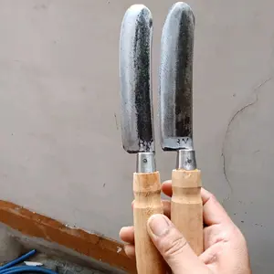 Pisau Dapur Baja Set 2 biji Super Tajam Tanggung agak Besar Potong Sayur Buah ( 2 tgg bulat Tebal)