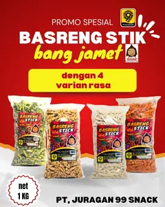 Basreng Stik Bang Jamet Premium 1kg - Snack Keripik Ayam Pedas Camilan