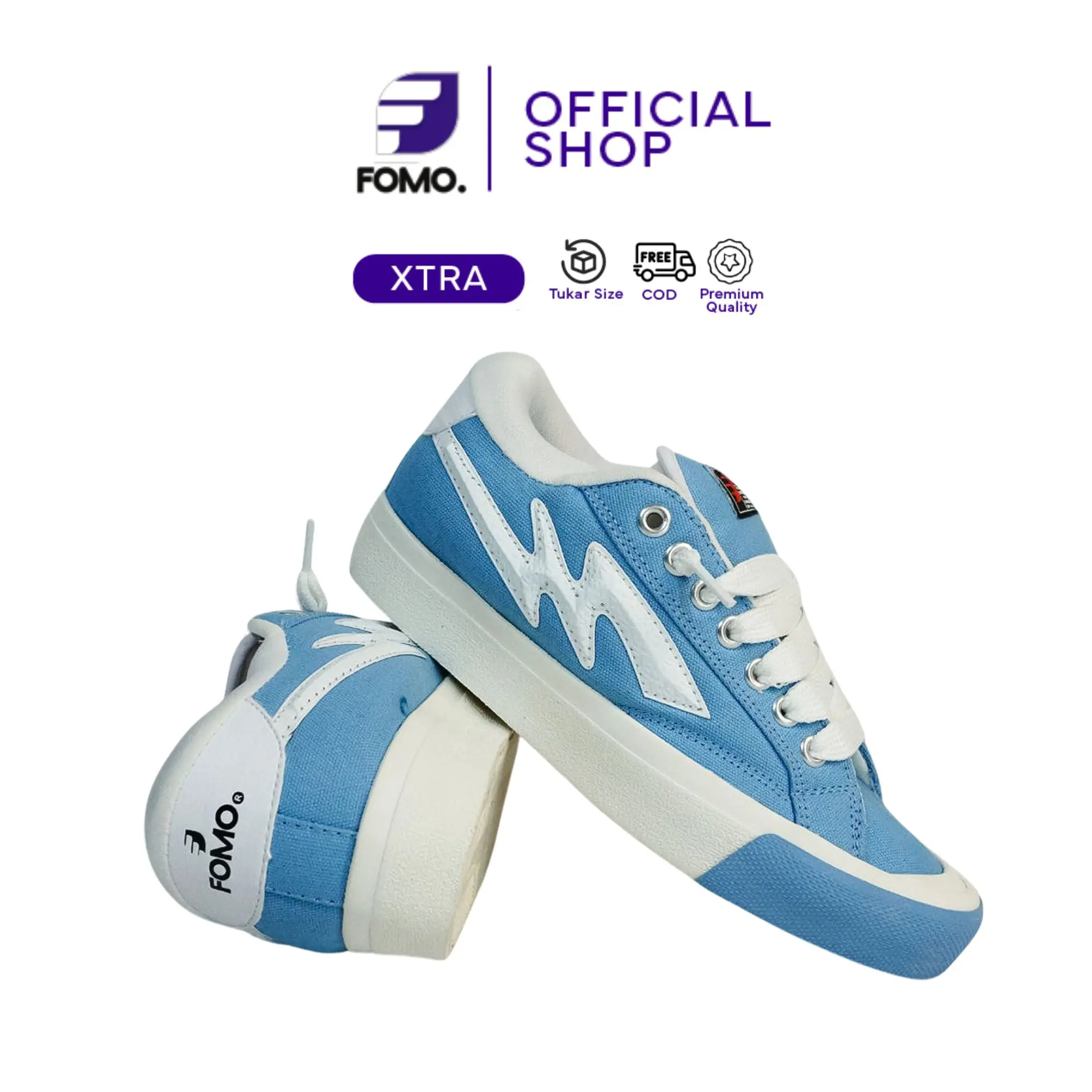 FOMO - Sepatu Obezt Ice Blue Series 39-44 Sepatu Sneakers Kasual Unisex Pria Wanita
