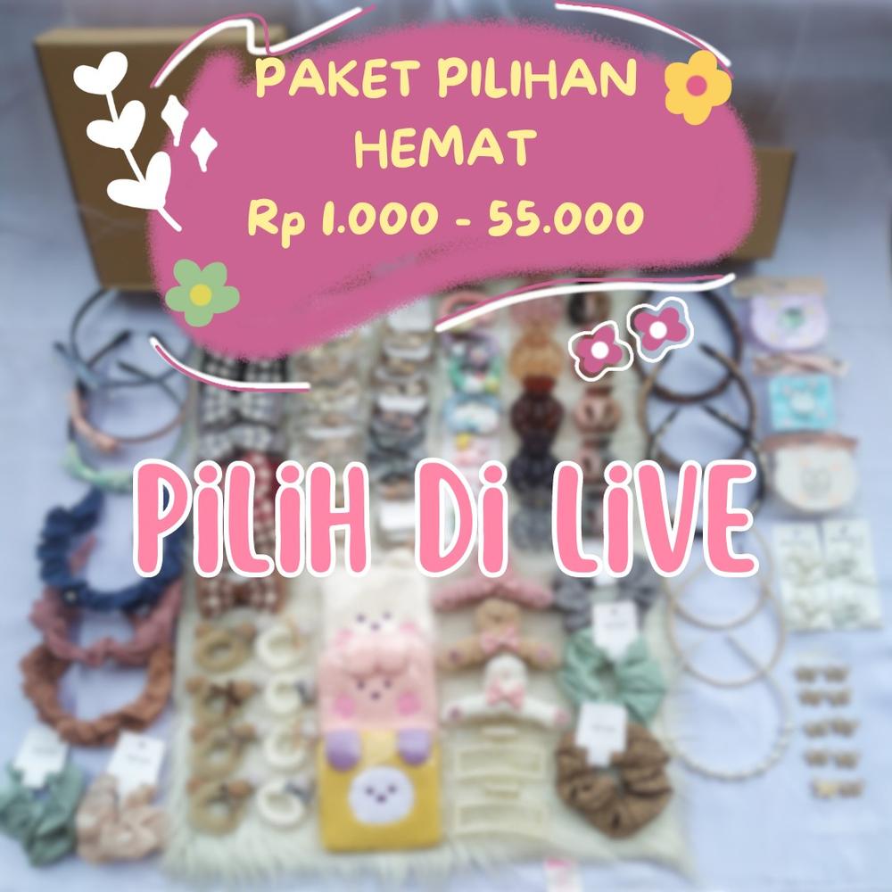 PAKET PILIHAN HEMAT AKSESORIS WANITA [ECERAN] BEBAS PILIH - Pilih di Live, 5,000