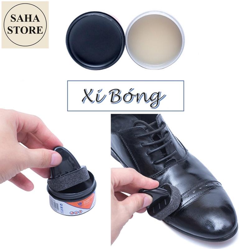  Xi đánh bóng giày dưỡng áo da túi ví SAHA901 si mút màu đen trắng 