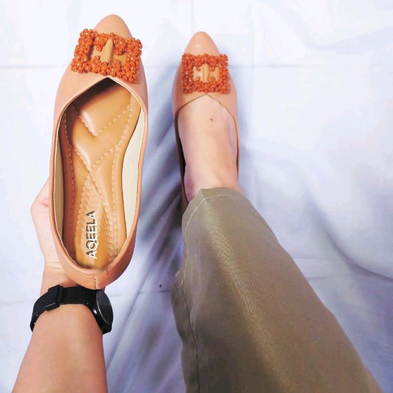 AQEELA ZEELIE - Flatshoes wanita simple kekinian bostanten flat Slip Resistant elegan 6
