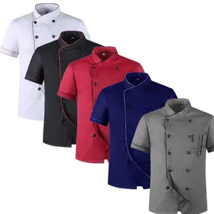 Baju Chef Baju Koki Chef Jacket Seragam Kerja Lengan Pendek Model Mandarin Seragam Bordir Abu Hitam Abu Hitam Abu Hitam Pria Panjang Safety Wearpack Navy Topi