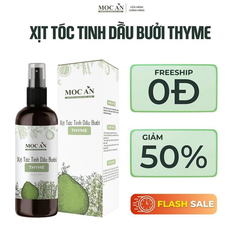 FLASH SALE Xịt Dưỡng Tóc Tinh Dầu Bưởi Cỏ Xạ Hương Thyme Mộc Ân Haircare 120ml
