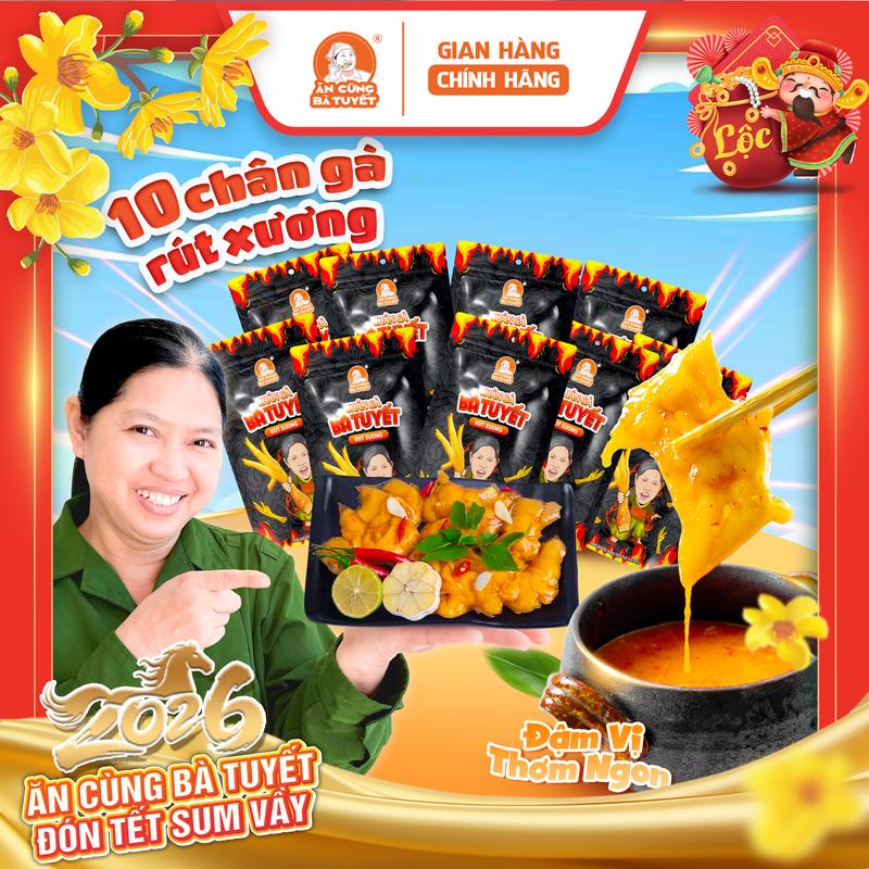  10 chân gà tê cay rút xương - ĂN CÙNG BÀ TUYẾT M1 
