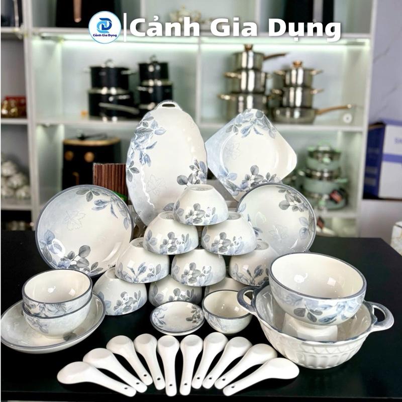 Hot Bộ bát hoa Bích Diệp 32 chi tiết mẫu mới nhất 2025 decor sang trọng- độc đáo