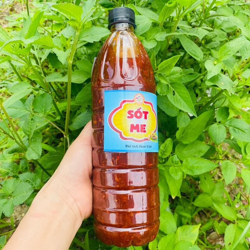 Sốt me chua cay nhà làm dùng chấm trộn các món bánh tráng và nhiều món ngon chai 1 lít