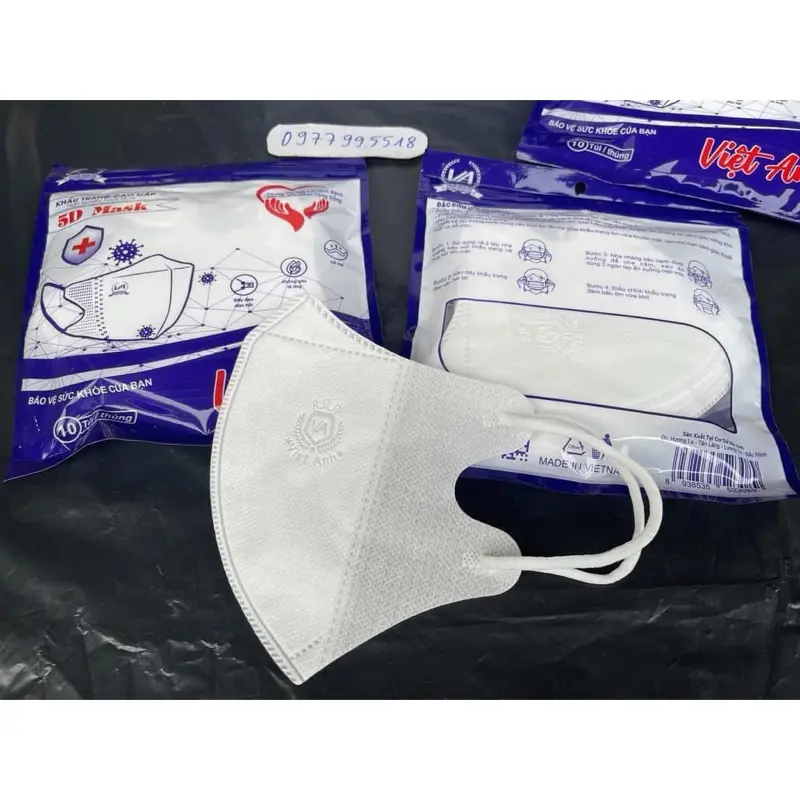 [Set 100 Cái] Khẩu trang y tế 5D Việt Anh 4 lớp - Khẩu trang kháng khuẩn an toàn tiện lợi