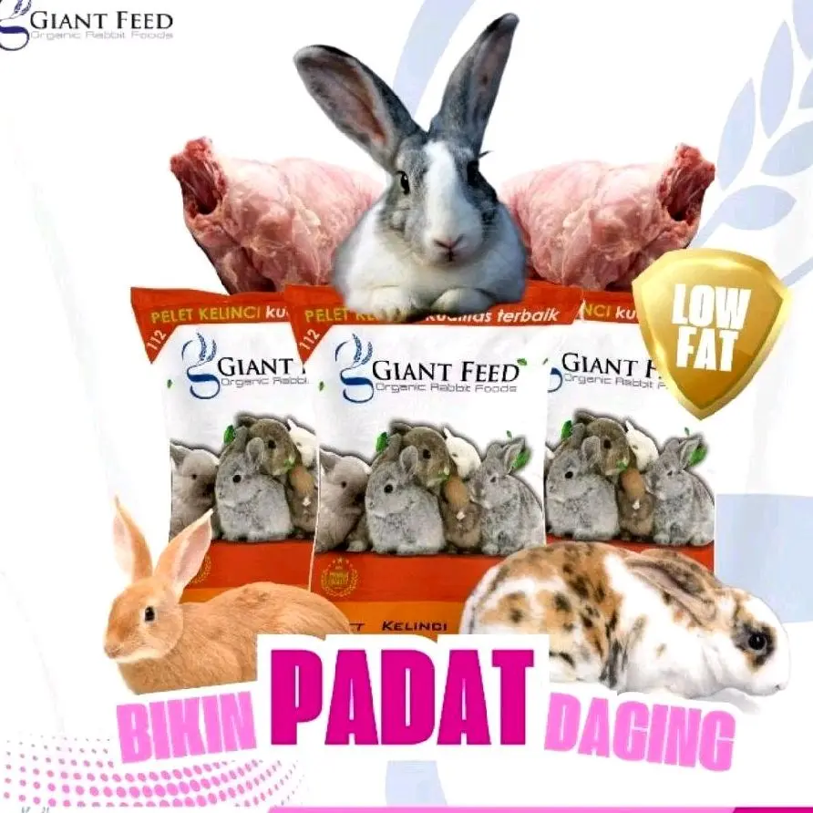 Pelet Kelinci Pakan Kelinci Giant Feed repack 1 kg Nutrisi Lengkap