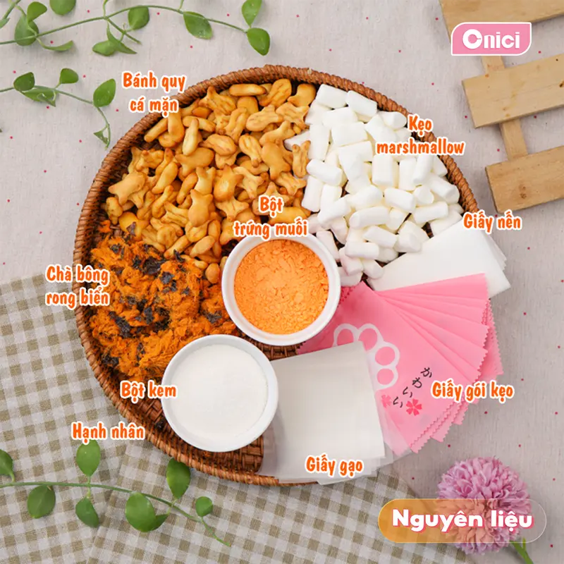Combo Tết Sum Vầy - Set Bánh Bông Tuyết Hoàng Kim & Kẹo Nougat + Khuôn [set thượng hạng] Bếp Của Mẹ ONICI - Kèm công thức nấu & Quà Tặng