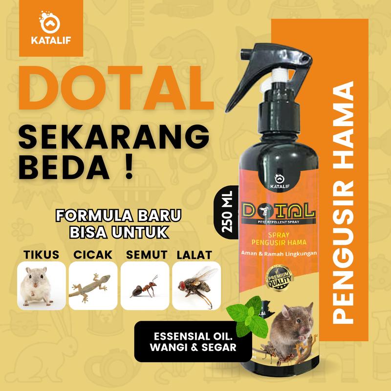 Dotal Spray Pengusir Tikus Cicak Lalat Semut Kecoa Isi 250 m - Shop ...