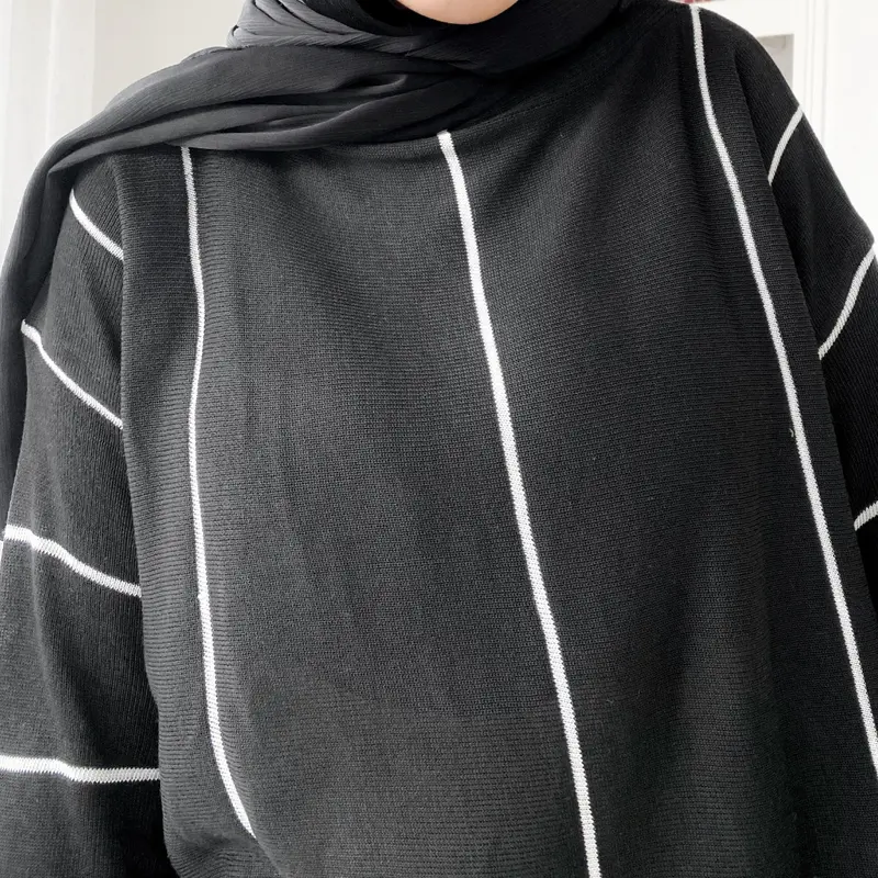 KAYLE TOP KNIT OVERSIZE - FLOTTILICIOUS / atasan wanita / baju jumbo oversize / big size / bahan knit rajut / blouse murah / hijab ootd / fashion style / korean style Panjang Tangan 4