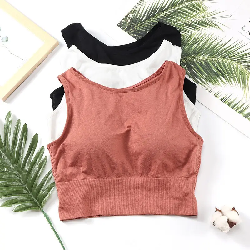BH Bra Sport Tanktop Olahraga Pakaian Wanita Model Crop Fashion Korean Style Motif Polos - BR458 4