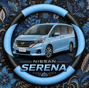 Cover stir Mobil NISAN SERENA Sarung stir variasi sabit untuk mobil NISAN SERENA all type Bungkus stir anti slip nyaman mudah di bersihkan Bisa COD