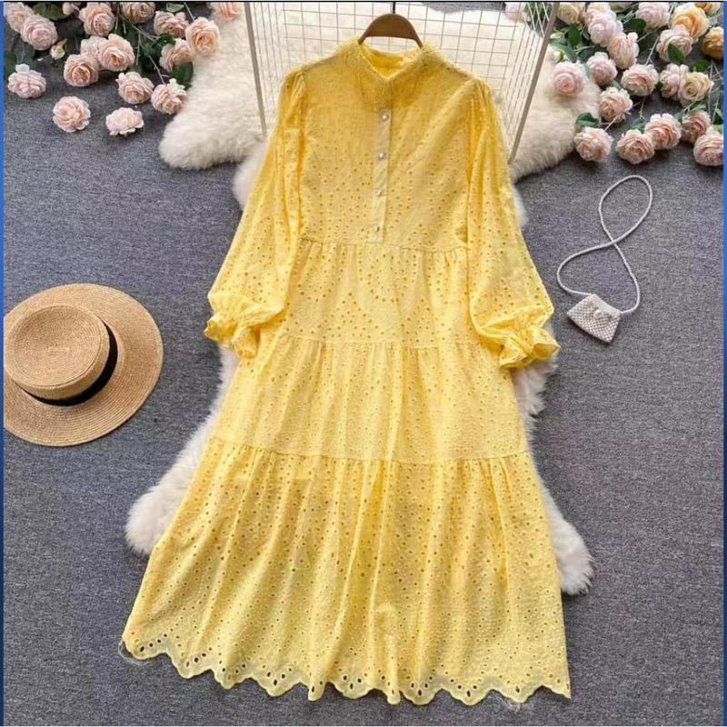 TM GAUN KATBOL 59000 3M THREE M EMBROIDERED COTTON DRESS FASHION WANITA PREMIUM ANGGUN 5