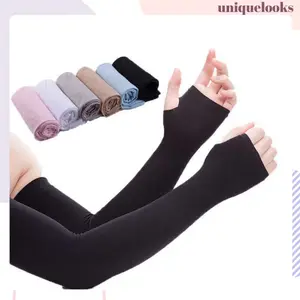ST1035> Manset Tangan Panjang Handsock Muslimah manset stocking lengan polos pria wanita Bahan Nyaman