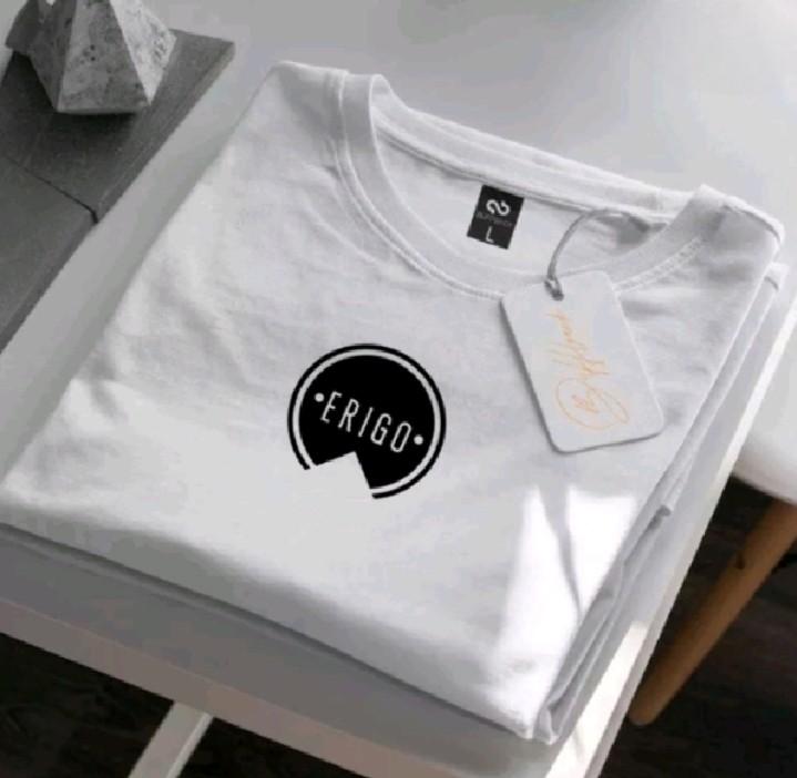Product Introduction of COD.!! Kaos Distro Tshirt Premium Lengan Pendek ER1GO Bulat Hitam Baju Oblong Unisex Pria Wanita Katun Dewasa Keren Combed 2