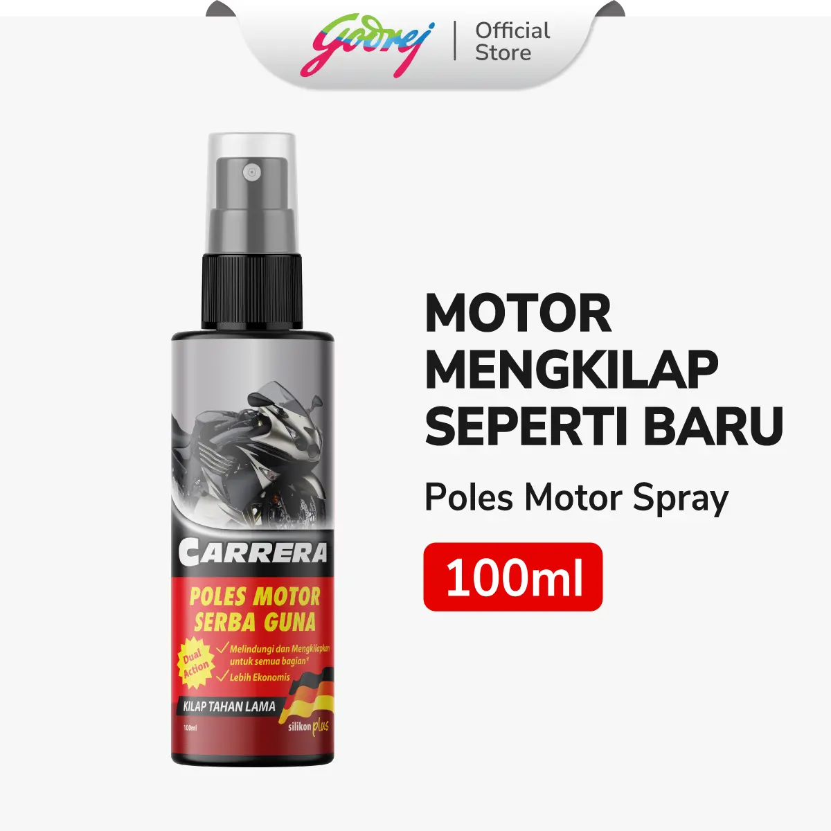 Carrera Poles Motor Sg Spray 100ml - Pengkilap Motor