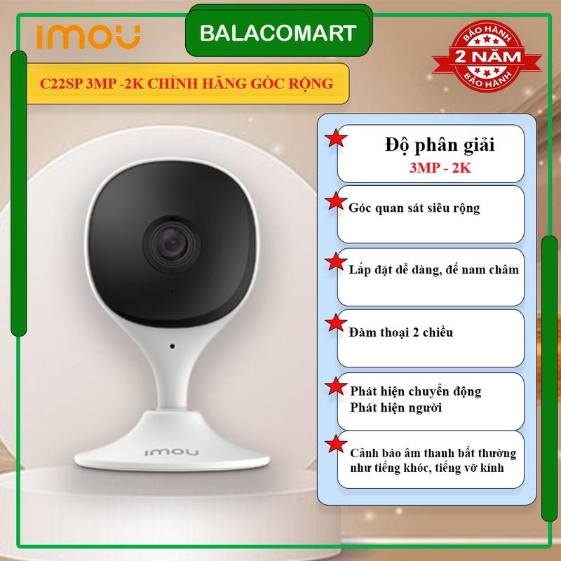 Camera imou C32SP 2E 3MP  2K trong nhà cố định góc rộng chính hãng