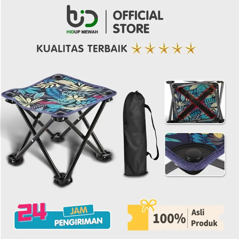 Hidup Mewah Kursi Lipat Outdoor Serbaguna Portable Kursi Lipat Mancing Mini 0