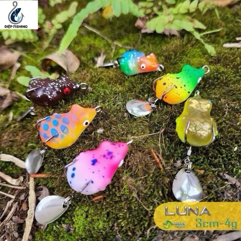 Nhái hơi chuyên Lure. Nhái Luna 4g và nhái Tiger 5.5g. Mồi câu lure nhái hơi Luna có thìa tạo sóng câu cá nhạy bén Bắt Cá Fishing Đi Câu Tiger Mồi moi gia