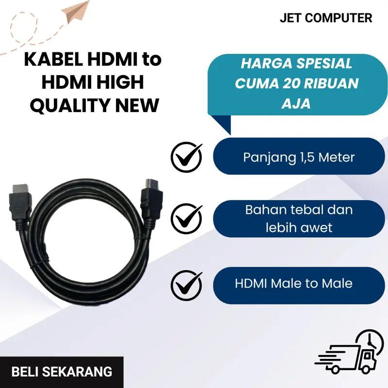 KABEL HDMI 1,5 METER HIGH QUALITY NEW BARU BUATAN PABRIK 0