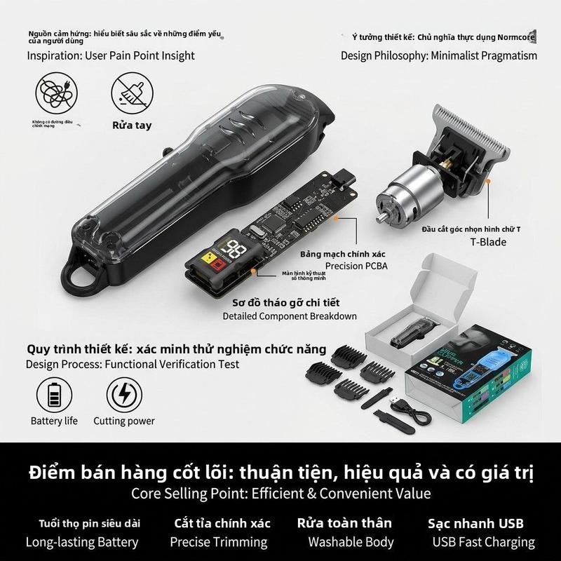 Máy cắt tóc, máy tỉa điện, máy cạo râu, máy cắt tóc dùng trong gia đình, chuyên…