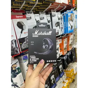 TWS HEADSET HANDSFREE BLUETOOTH SINGLE MODEL MARSHALL E5S  SPORT EXTRA BASS