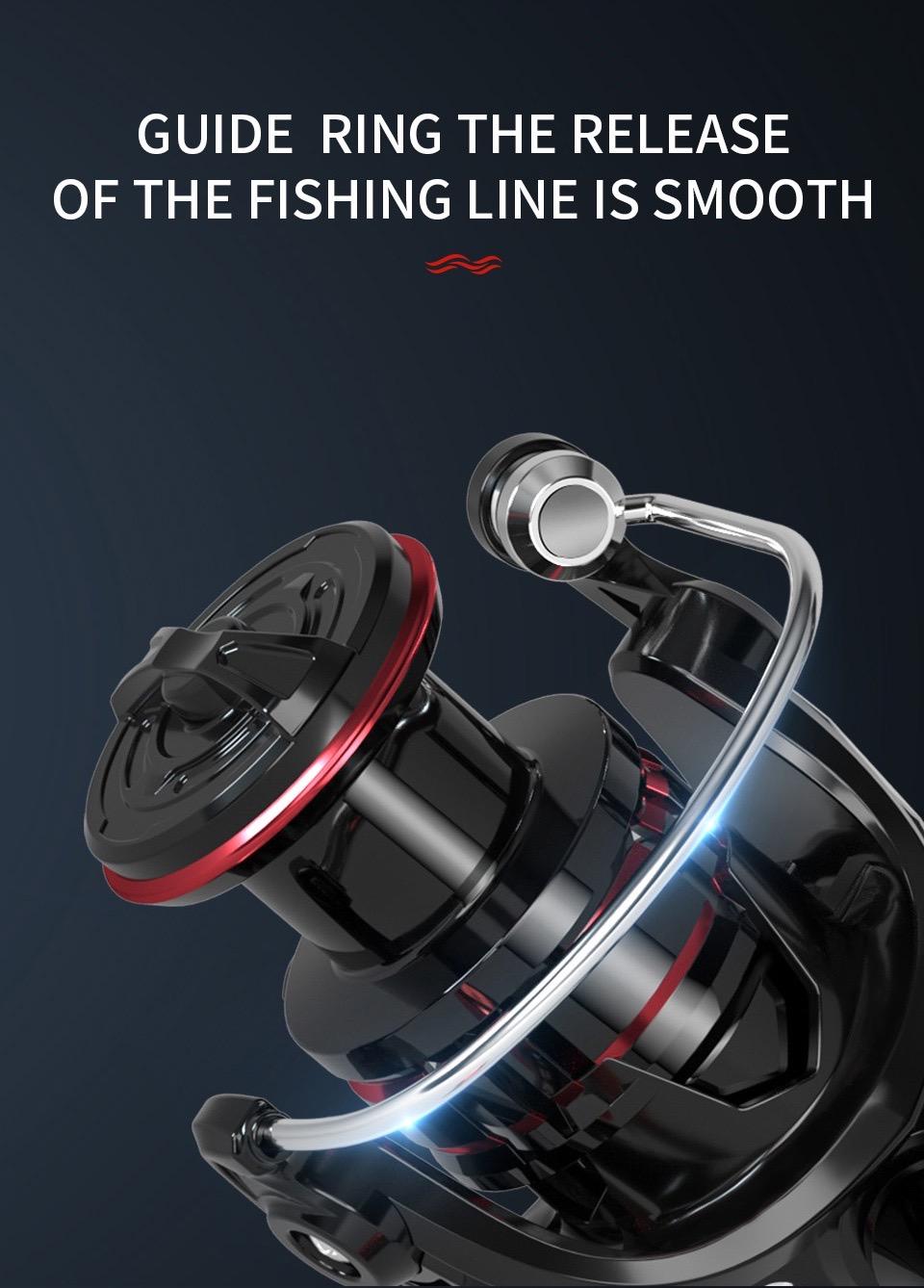 Reel Pancing Tarik 10KG HQ4000~7000 5.2:1 Gulungan Memancing Metal Kecepatan Tinggi