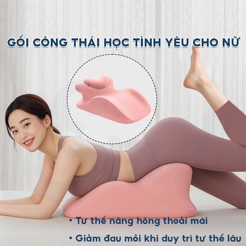 Gối Công Thái Học Đa Năng Ema Nâng Hông Thư Giãn Cao Su Non Nguyên Khối 5 Năm Sử Dụng Giảm Đau Mỏi Khi Duy Trì Tư Thế Lâu
