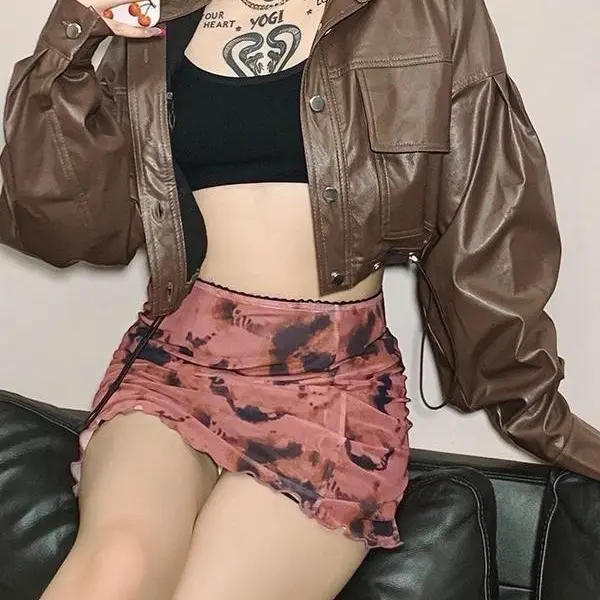 RiseLeather.id Jaket Kulit Wanita Crop Oversize Stopper String Leather Jacket STREET LABEL SERIES 7